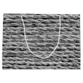 銀金属ウィッカーパターン ラージペーパーバッグ (裏面)