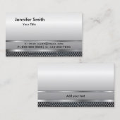 銀金属エレガントテンプレート 名刺 (正面/裏面)