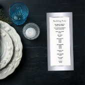 銀金属グラムエレガントウェディングプログラム ラックカード