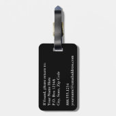 銀金属グリッターモノグラエレガントム ラゲッジタグ (裏面縦)