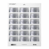 銀金属グリッター乾燥名蔵書票 ラベル (フルシート)