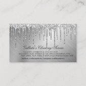 銀金属グリッター乾燥清掃サービス 名刺 (裏面)