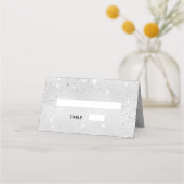 銀金属グリッター結婚座席表 プレイスカード (正面)