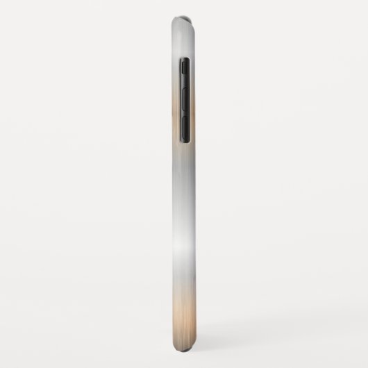 銀金属テクスチャ幾何学的男らしデザイン Case-Mate iPhoneケース (裏面/左)