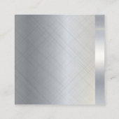 銀金属トリム スクエア名刺 (裏面)