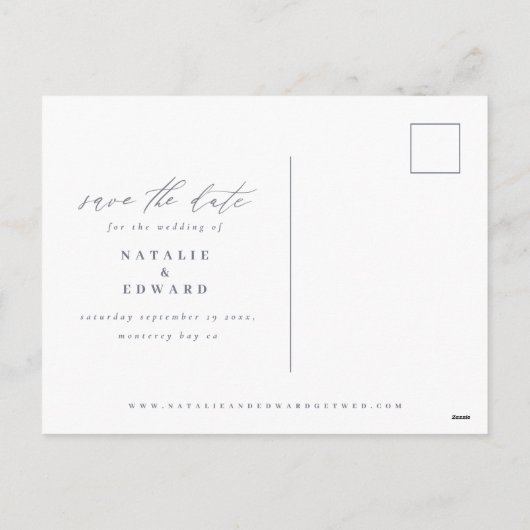 銀金属世界地図結婚の発表 シーズンポストカード (裏面)