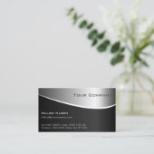 銀金属効果プロフェッショナル名刺 名刺 (スタンド正面)