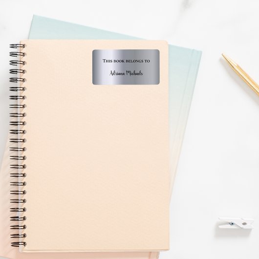 銀金属名蔵書票 ラベル