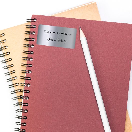 銀金属名蔵書票 ラベル