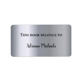 銀金属名蔵書票 ラベル (正面)