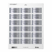 銀金属名蔵書票 ラベル (フルシート)