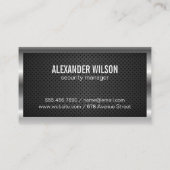 銀金属孔縁ど付きメッシュ 名刺 (裏面)