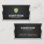 銀金属孔縁ど付きメッシュ 名刺 (正面/裏面)