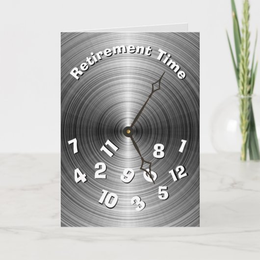 銀金属引退時計 カード (正面)