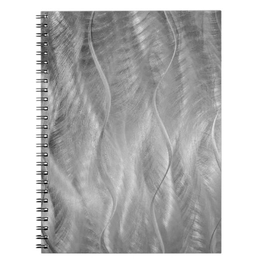 銀金属抽象芸術 ノートブック (正面)