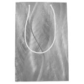 銀金属抽象芸術 ミディアムペーパーバッグ (正面)