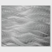 銀金属抽象芸術 ラッピングペーパー (フラット)