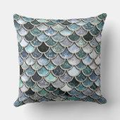 銀金属箔グリッターマーメイズスケールはかりで測 クッション (裏面)