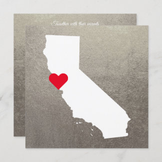 銀金属箔ホワイトカリフォルニ結婚ア 招待状