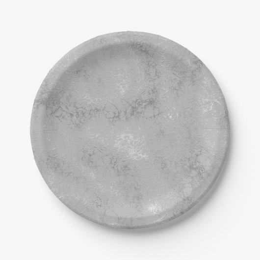 銀金属質素朴きらめく スタイリッシュ ペーパープレート (正面)