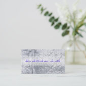 銀金属質質加工名刺 名刺 (スタンド正面)