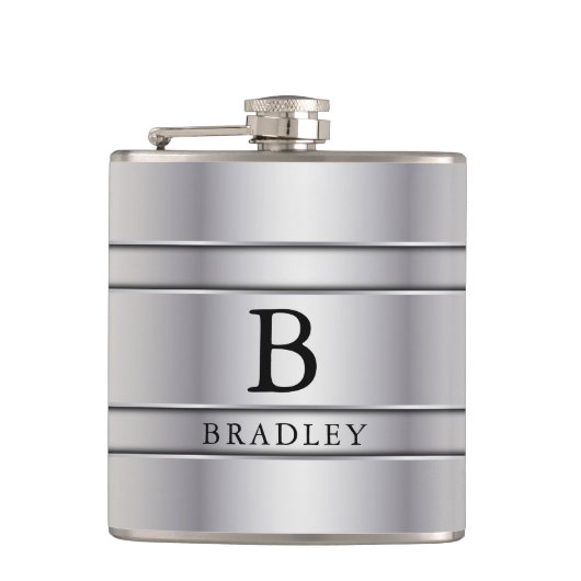 銀金属 フラスク (正面)