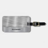 銀金属 ラゲッジタグ (正面横)