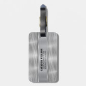 銀金属 ラゲッジタグ (裏面縦)