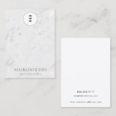 銀鉱モダン脈大理石イヤリングディスプレイカード 名刺 (正面/裏面)