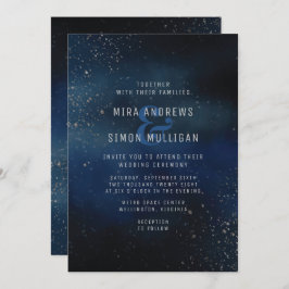 銀銀河系結婚式招待状 招待状