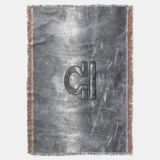 銀鋼〔占星術の〕十二宮図の天秤座グランジスタイル スローブランケット (正面縦)