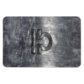 銀鋼〔占星術の〕十二宮図の天秤座グランジスタイル マグネット (横)