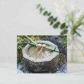 銀閣寺鳥水鉢 ポストカード (スタンド正面)