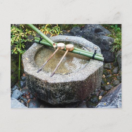 銀閣寺鳥水鉢 ポストカード (正面)