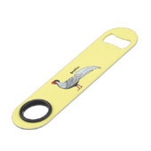 銀雉の鳥の漫画イラストレーション スピード栓抜き (正面アングル)