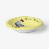 銀雉の鳥の漫画イラストレーション ペーパーボウル (傾斜あり)