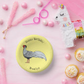 銀雉の鳥の漫画イラストレーション ペーパーボウル (パーティー)