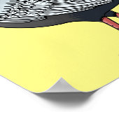 銀雉の鳥の漫画イラストレーション ポスター (角)