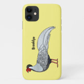 銀雉の鳥の漫画イラストレーション Case-Mate iPhoneケース (裏面)