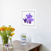 銀離れ紫蘭グループプリントポスター 箔ポスター (レイダウン (キッチン))