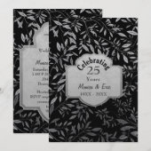 銀離れ25周年ブラ結婚ックの 招待状 (正面/裏面)