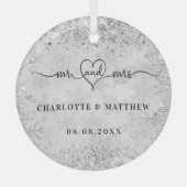 銀雪のミセス・ニューエレガントスの名結婚前 ガラスオーナメント (正面)