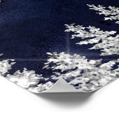 銀雪の松海軍クリスマス冬の結婚式 ポスター (角)