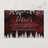 銀雪は赤いクリスマスの冬の詳細 エンクロージャーカード (正面)