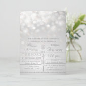 銀雪片ウィンターブライダルシャワー招待状 招待状 (スタンド正面)