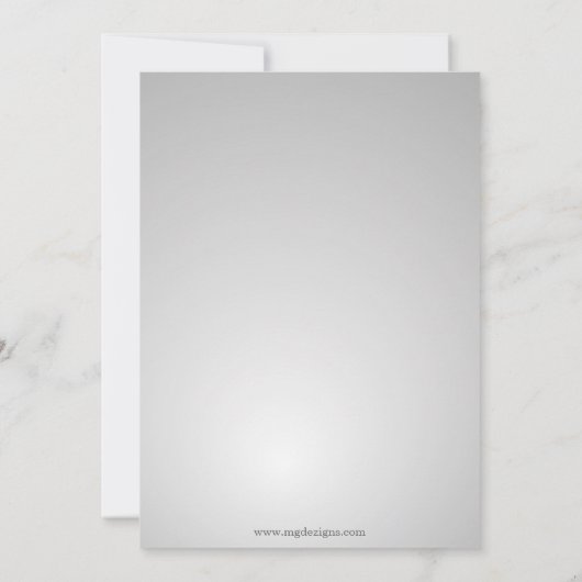 銀雪片ウィンターブライダルシャワー招待状 招待状 (裏面)