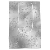 銀雪片クリスマス ミディアムペーパーバッグ (裏面)