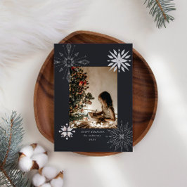 銀雪片スパークレットフォトホリデーカード シーズンカード