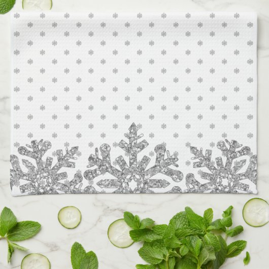 銀雪片 キッチンタオル (折り畳み)