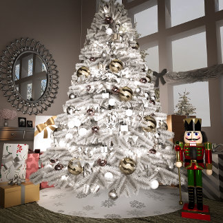 銀雪片 ブラッシュドポリエステルツリースカート